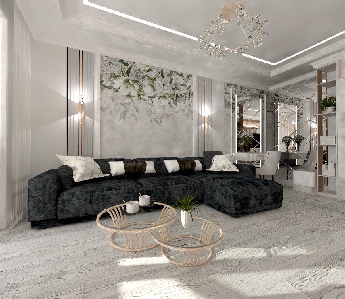 дизайн гостиной в стиле неоклассика, гостиная в стиле неоклассика, интерьер гостиной неоклассика, неоклассика гостиная, интерьер ар деко