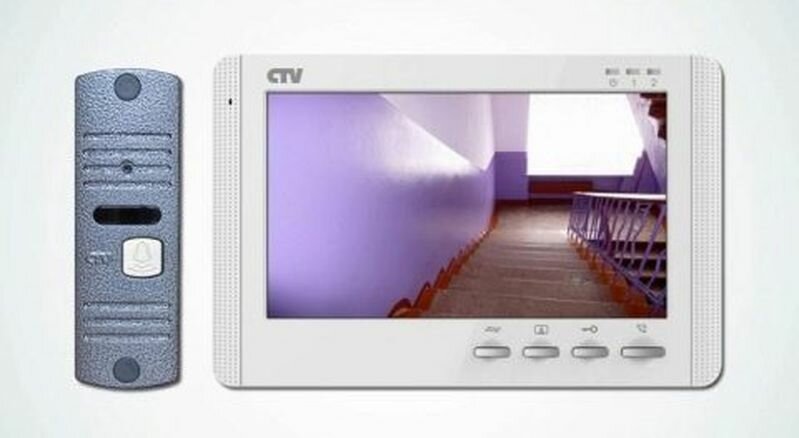 ctv-dp1704md комплект видеодомофона, домофон, домофон ctv 1400m, электроника, видеодомофон ctv dp1704md