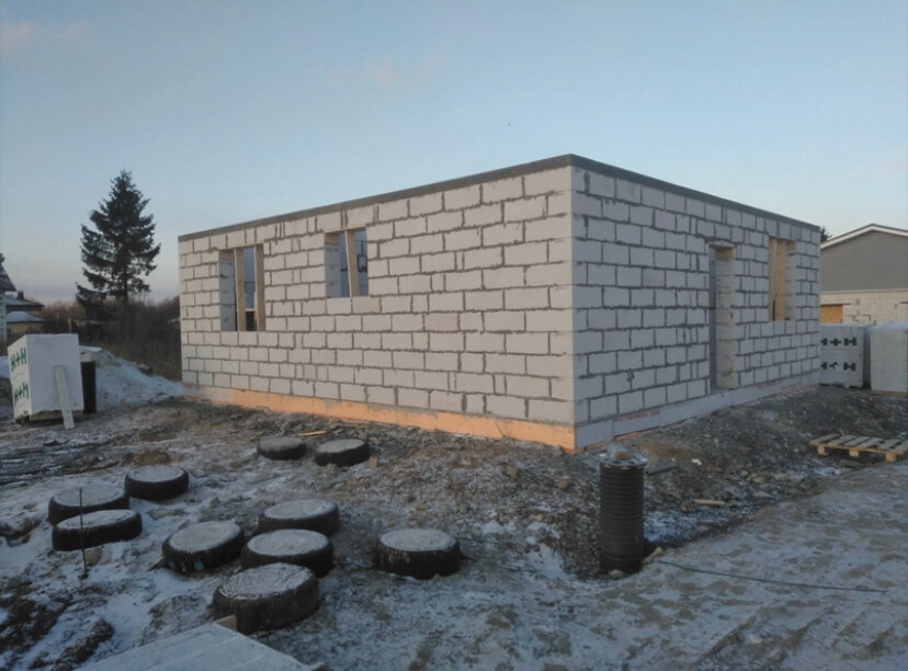 газобетонные блоки, строительство домов из газобетона, дом пеноблок, одноэтажный дом из газоблока, дом газобетон