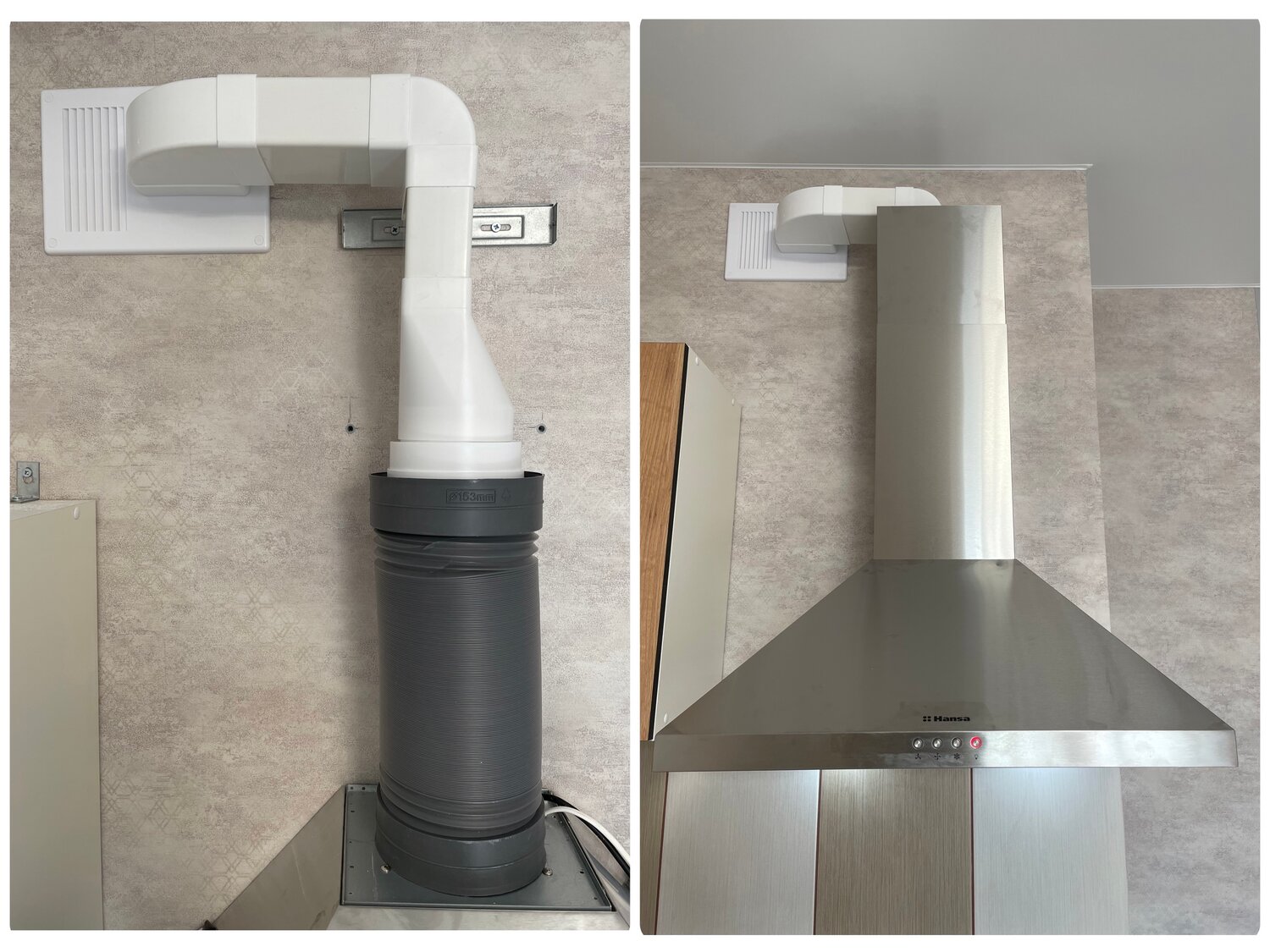 вытяжка для кухни с воздуховодом, вентиляционная труба для вытяжки, вентиляционный короб для вытяжки, труба для вытяжки, вытяжка