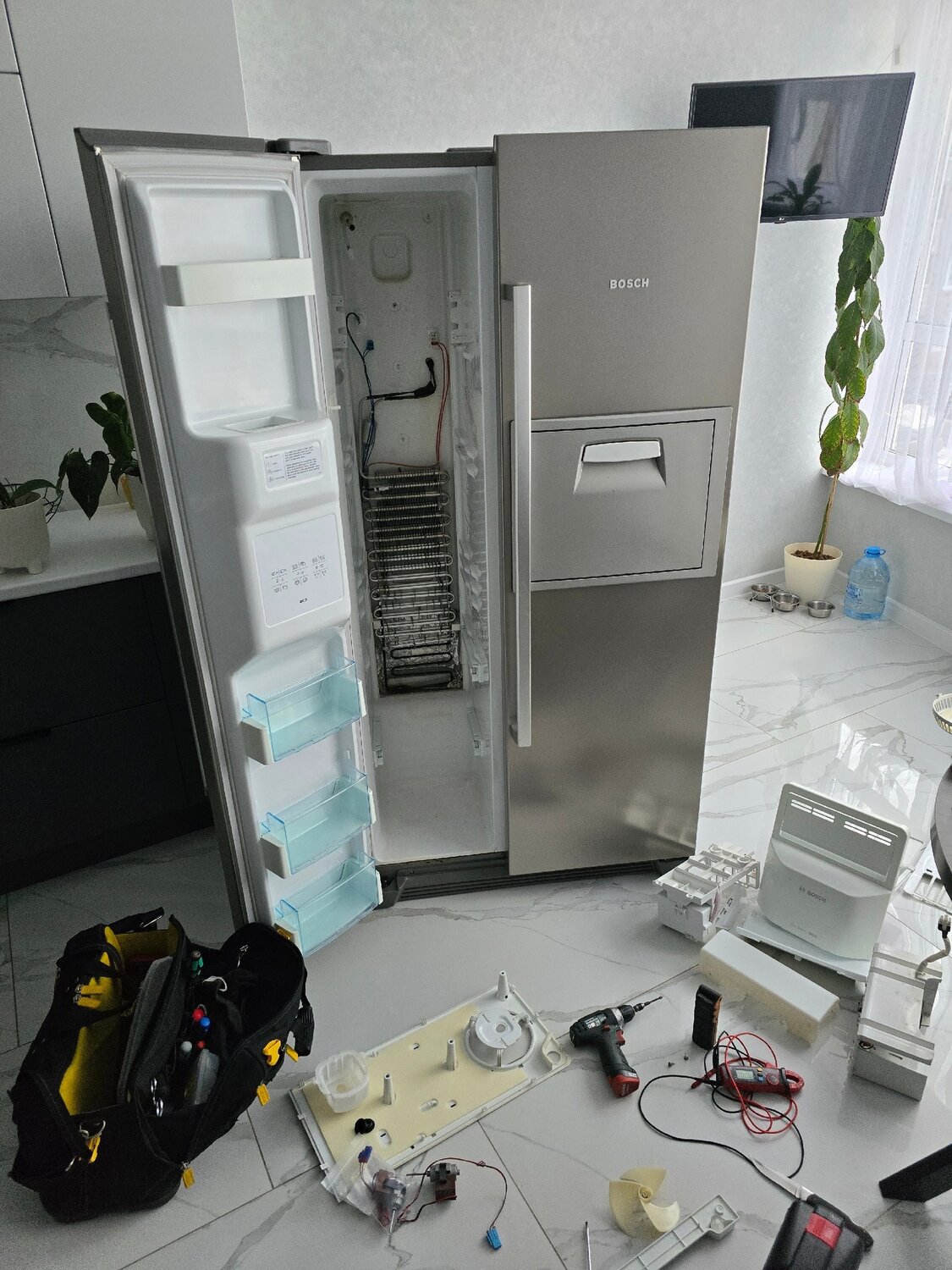 холодильник bosch, холодильник, холодильник сименс, холодильник siemens, большой холодильник