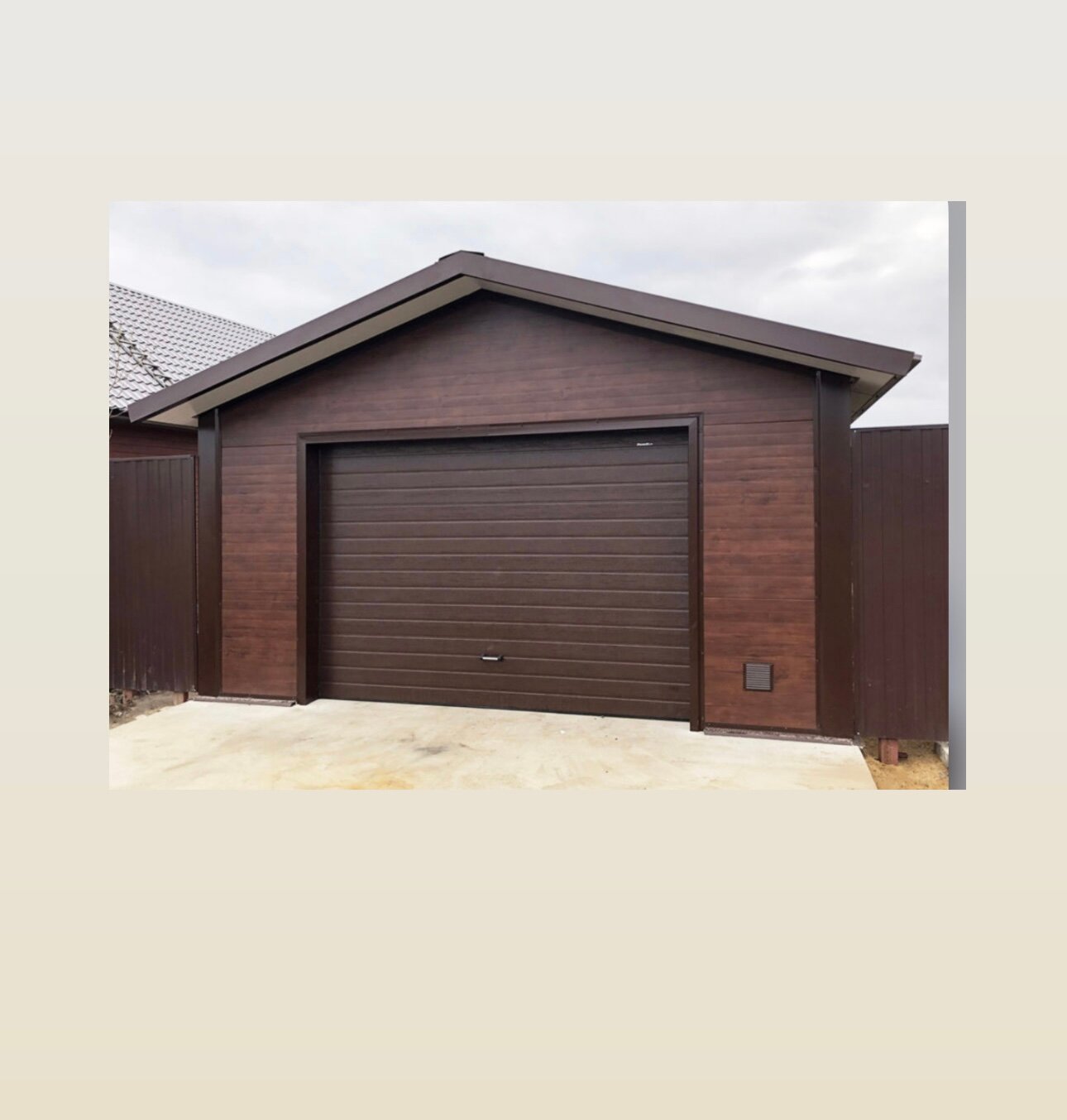 гараж из сэндвич панелей, гаражные ворота, ворота автоматические для гаража, модульный гараж, гараж ангар