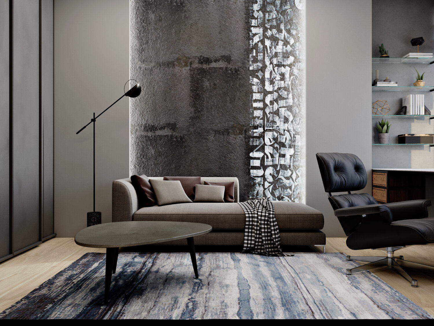 интерьер, дизайн интерьера, стильные стены в гостиной, минотти аллен, yang диван minotti