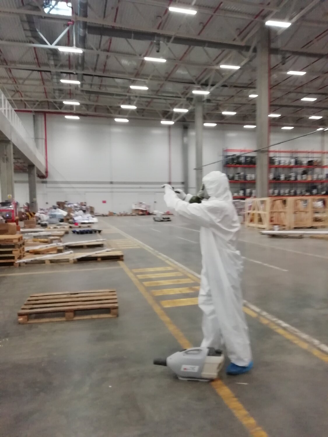 дезинфекция склада, склад, производство, техника, завод