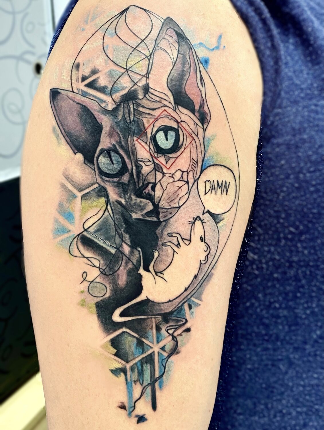 татуировка, сфинкс тату неотрад, сфинкс неотрад, татуировки животные, tattoo