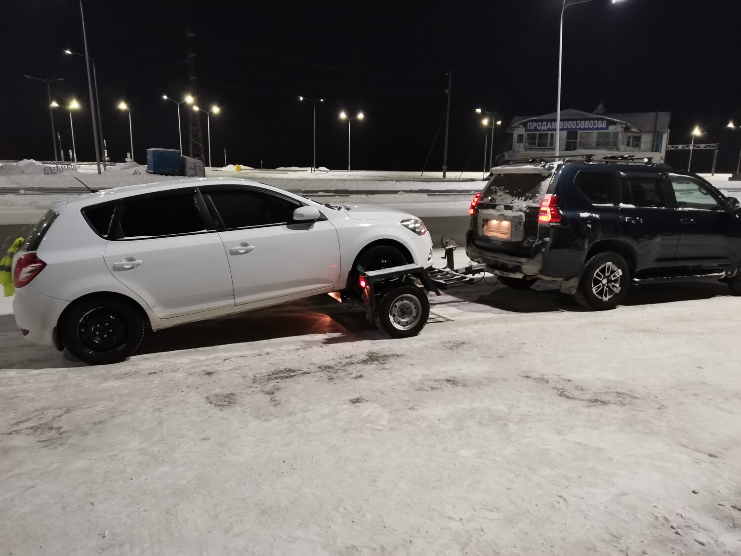 автомобиль, авто, kia sorento дтп, белый аутлендер ночью, audi q5 дтп