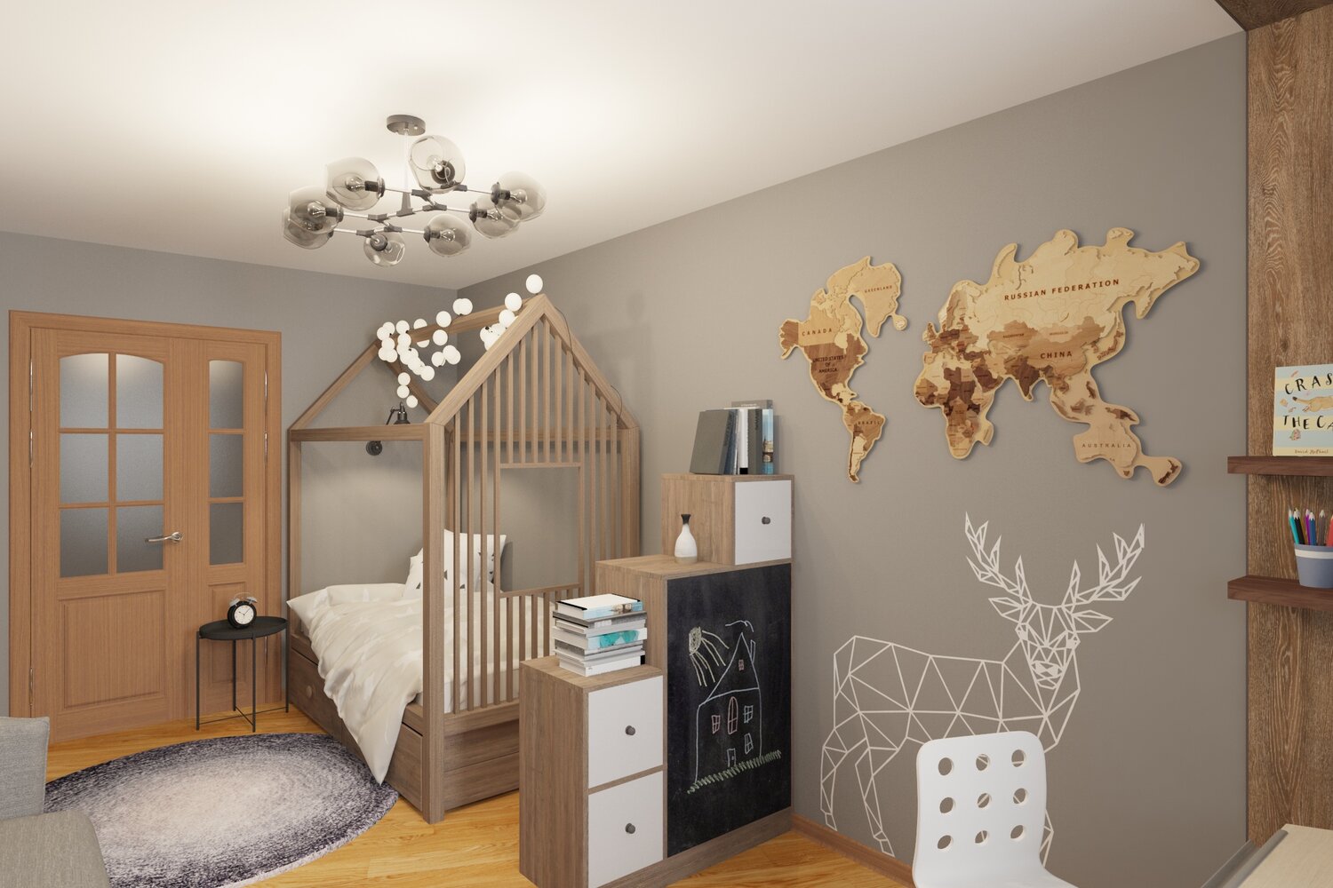 дизайн детской комнаты, детская интерьер, детская комната интерьер, стильная детская комната, детская комната дизайн