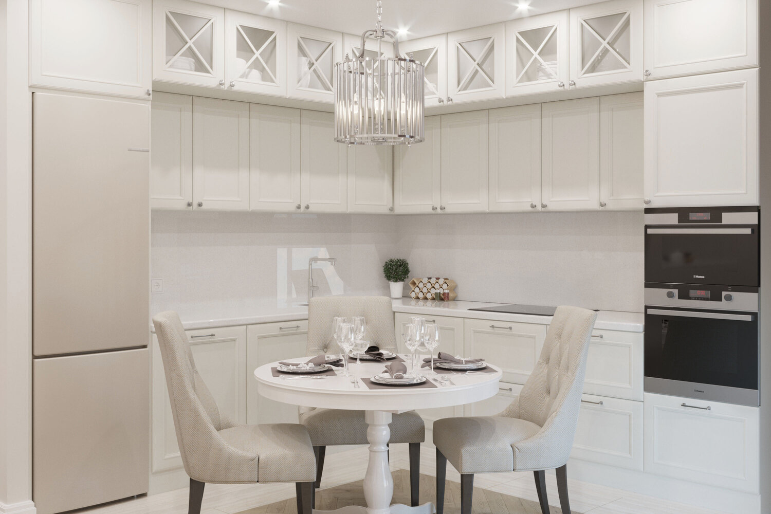 кухня современная классика, кухня неоклассика 9м2, дизайн кухни неоклассика в светлых тонах, кухня в светлых тонах, кухни зов неоклассика