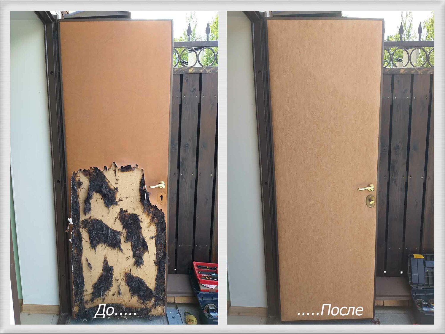 дверь, обтянуть металлическую дверь, коробка для железной двери, антивандальная входная дверь, обивка старой двери двп