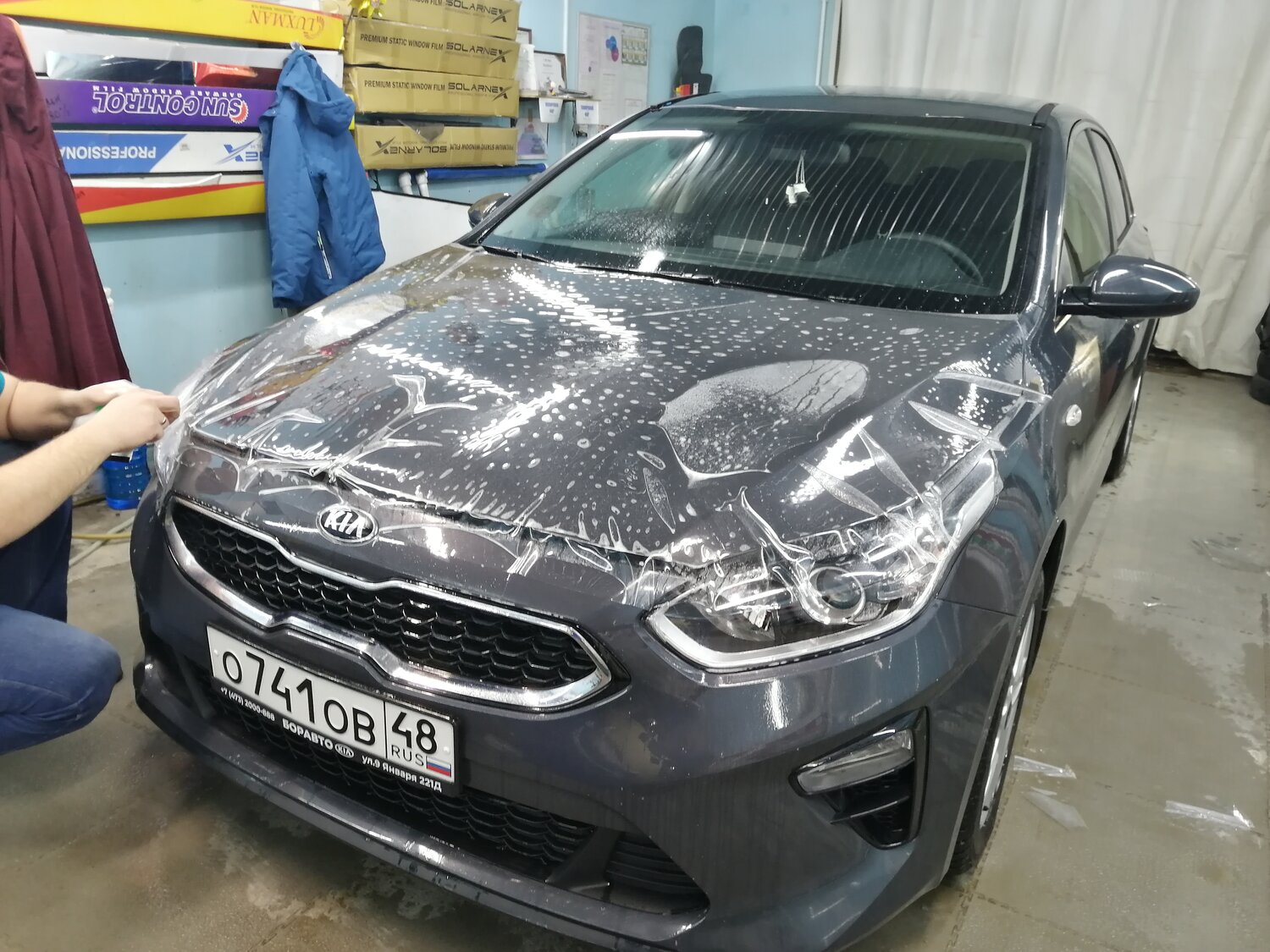 автомобиль, авто, плёнка для автомобиля, антигравийная пленка киа сид 2013, Hyundai i40