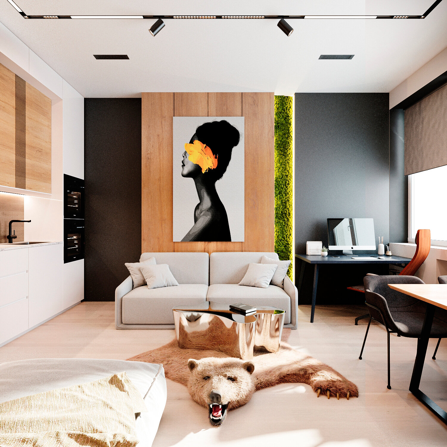 современный стиль в интерьере, дизайн интерьера, интерьер, дизайн квартир, гостиная в стиле постмодернизм