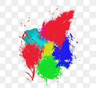 цветные пятна кляксы, краски и буквы брызги, цветной, краска, chalky paint синяя дымка