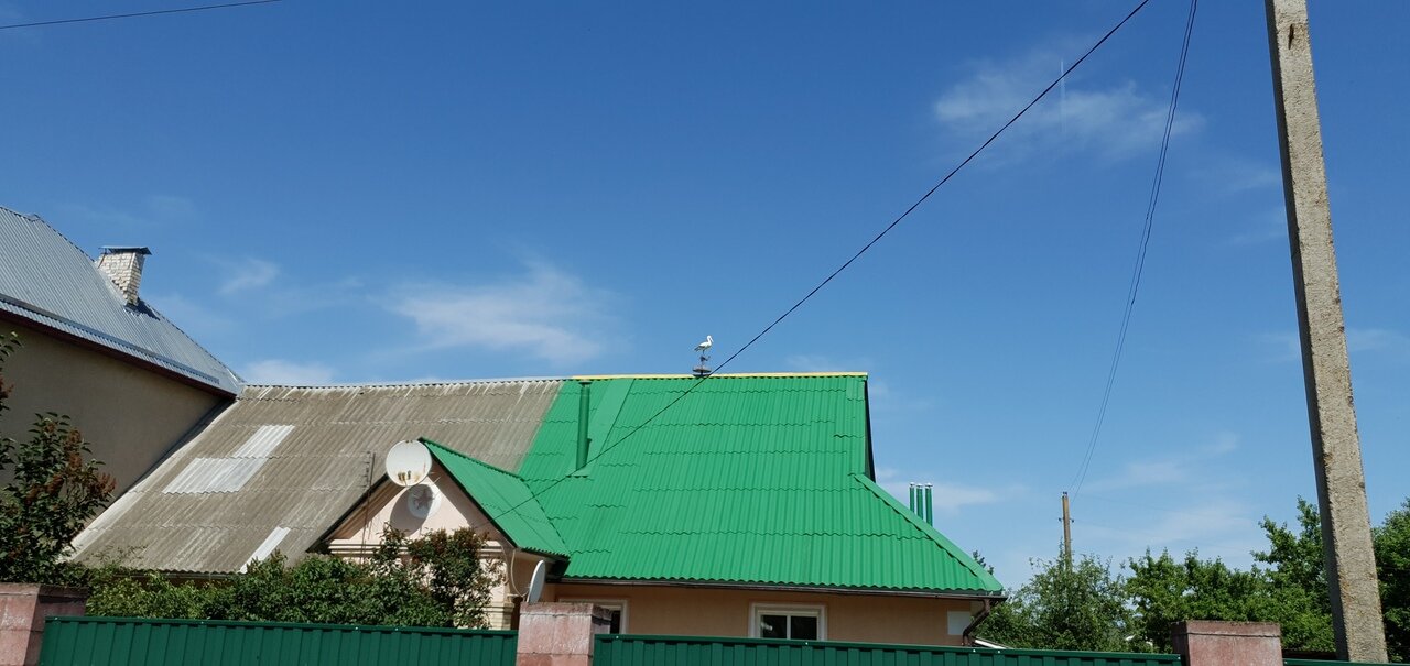 крыша, старая крыша, дом, улица, частные дома