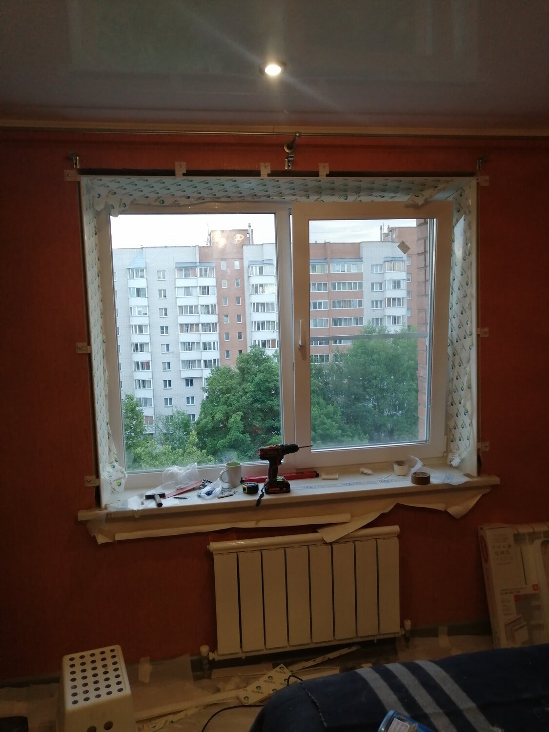 комната, окно, окна на балкон, окно балконное, квартира