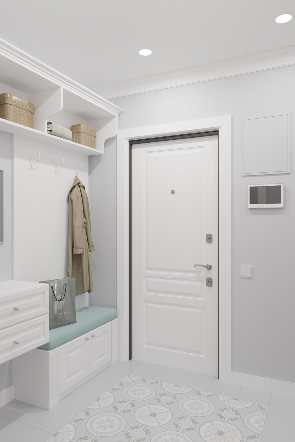 прихожая в скандинавском стиле, маленькая светлая прихожая, белые прихожие, прихожая в светлых тонах, сканди прихожая