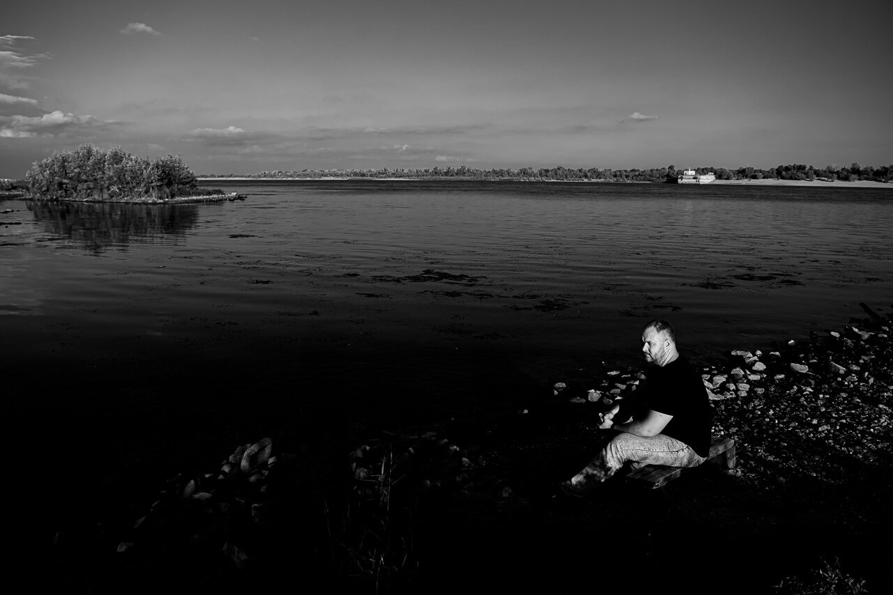 черно белый пейзаж, темнота, природа, человек, белый пейзаж