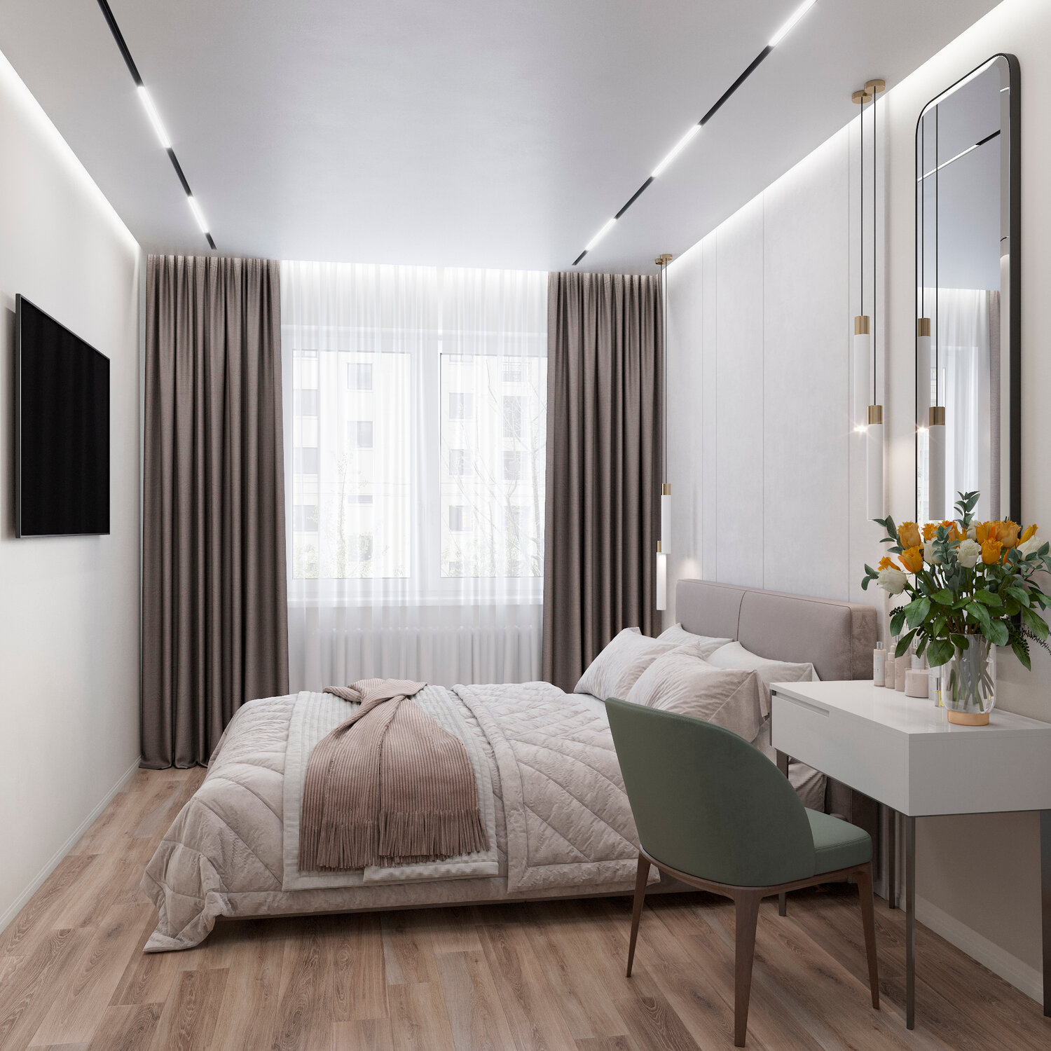 дизайн спальни современный, бежевая спальня в современном стиле, дизайн интерьера спальни, спальня дизайн, спальня в современном стиле