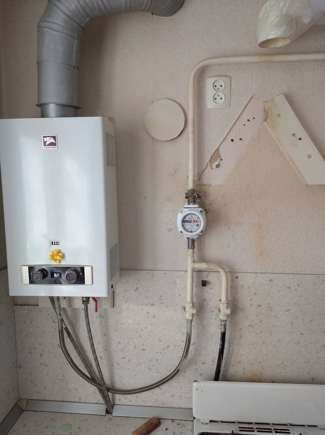 газовый котёл, газовый котел с счетчиком, подключение котла колонки и газ плиты, газовый котел termica grata 18f, электрический котёл