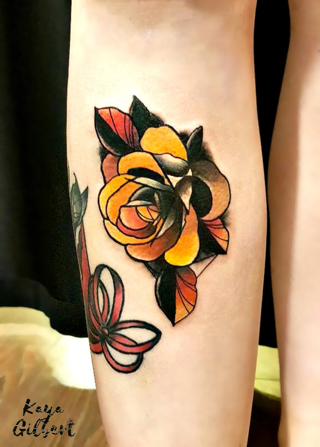 татуировка, тату цветы old school, роза нео традишнл, rose tattoo, тату на руке цветные