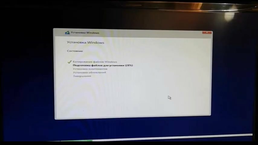 Установка ос Windows