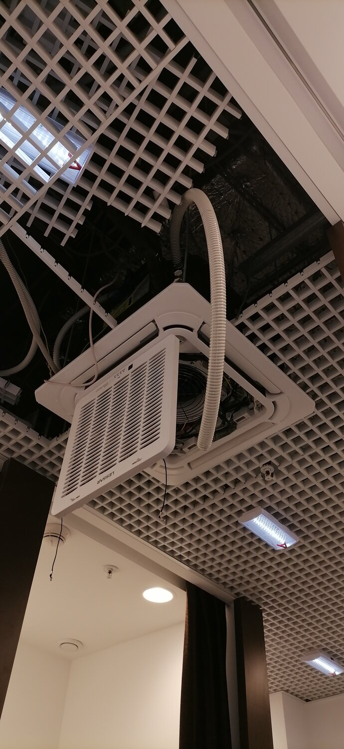 грильято разноячеистый, кассетный блок грильято, потолок грильято, кассетный кондиционер грильято, потолок системы грильято