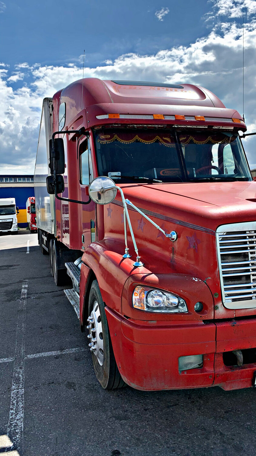 freightliner, тягач фредлайнер, фредлайнер центури красный, фредлайнер центури, фредлайнер центури 2004