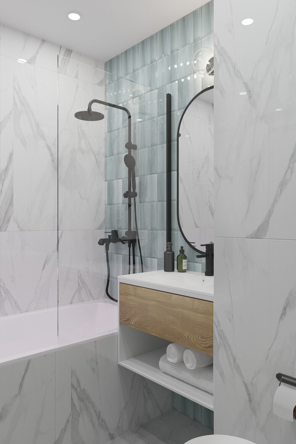 ванная комната, ванная мрамор с черной сантехникой, ванная с черными смесителями, ванн, ванная комната монохром