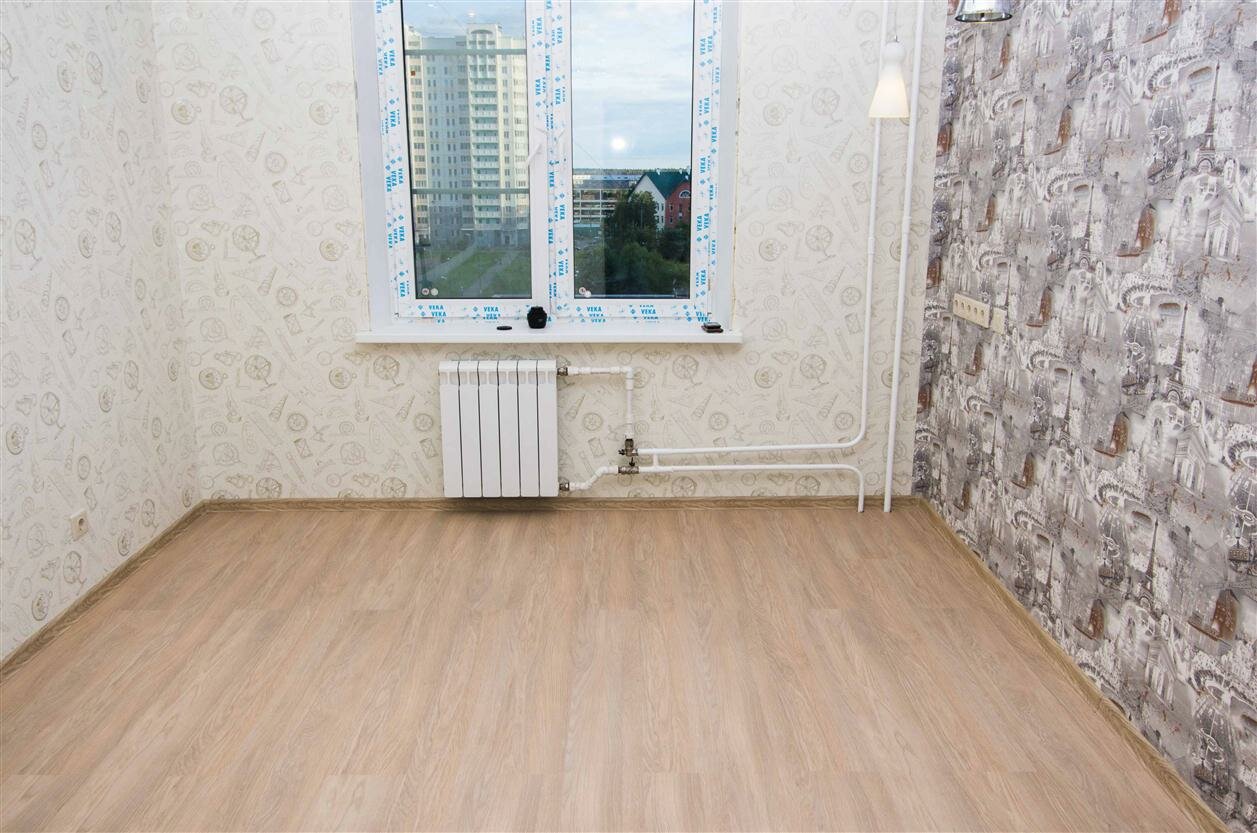 квартира, линолеум, пол, комната, ламинат