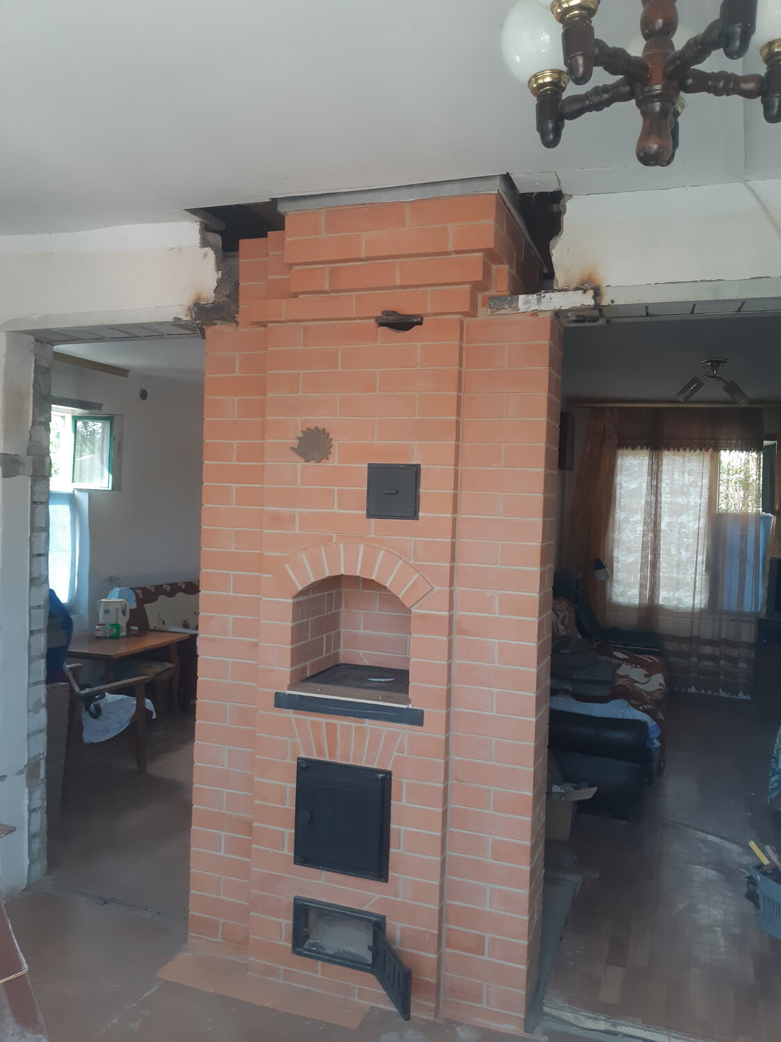 печь в частном доме кирпичная, печник, печки для дома из кирпича, печи и камины, печь отопительно-варочная кирпичная кузнецова