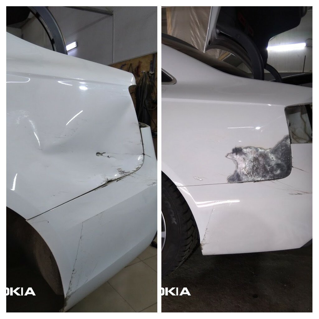 вмятины на кузове автомобиля, удаление вмятин без покраски, вытягивание вмятин, полировка, удаление вмятин