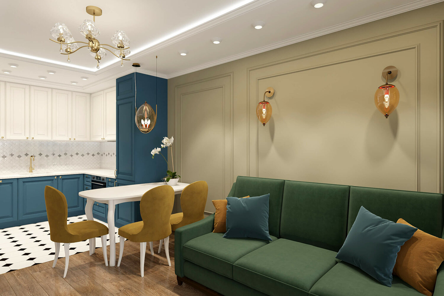 дизайн интерьера, интерьер кухни, интерьеры квартир, кухня гостиная в стиле авангард, дизайн студии