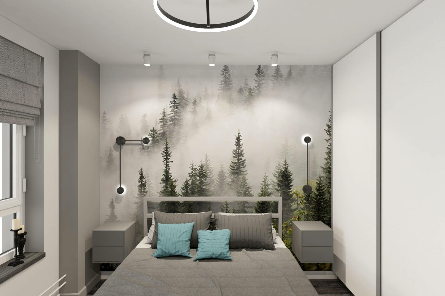 интерьер спальни, дизайн спальной, спальня дизайн, необычный интерьер спальни, дизайн интерьера