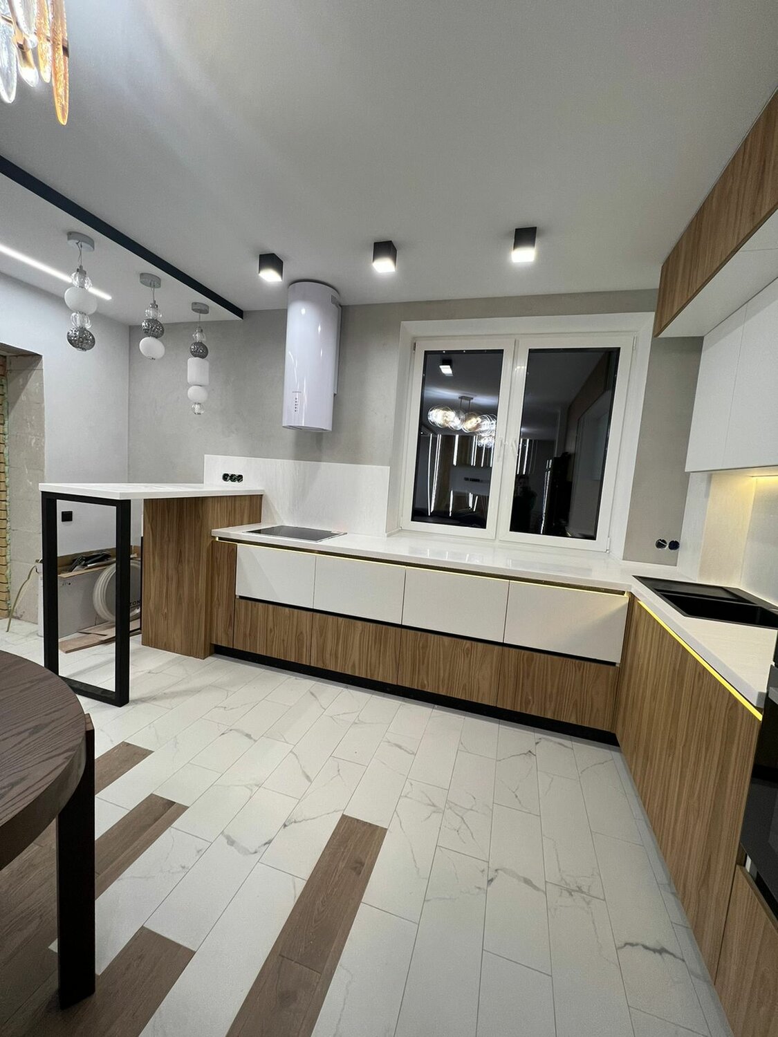 интерьер кухни, квартира, дизайн студии, пошаговый дизайн интерьера, лофт кухня