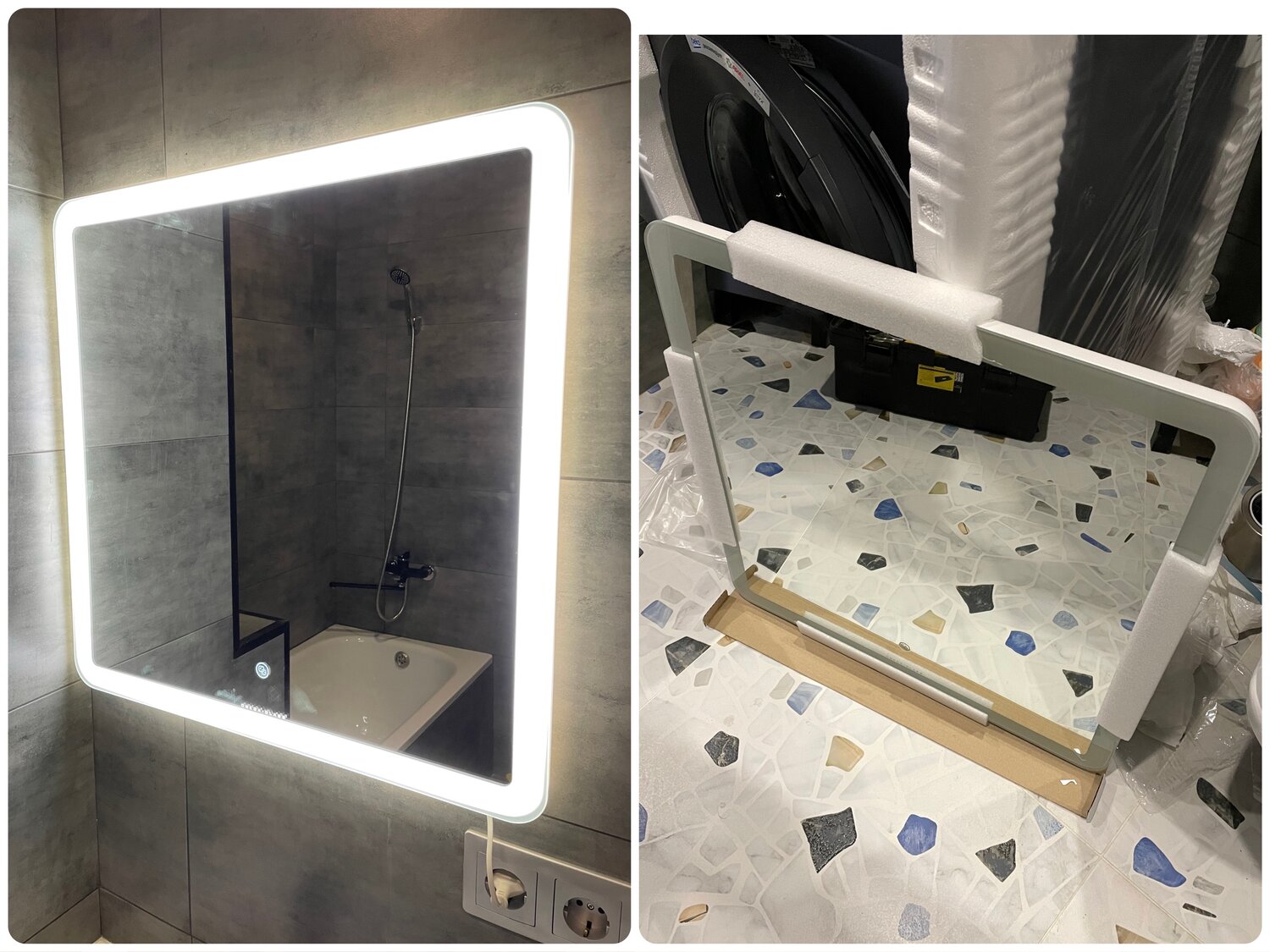 зеркало с подсветкой, зеркало с внутренней подсветкой, зеркало с led подсветкой, зеркало с подсветкой 700х1300, зеркало с сенсорной подсветкой