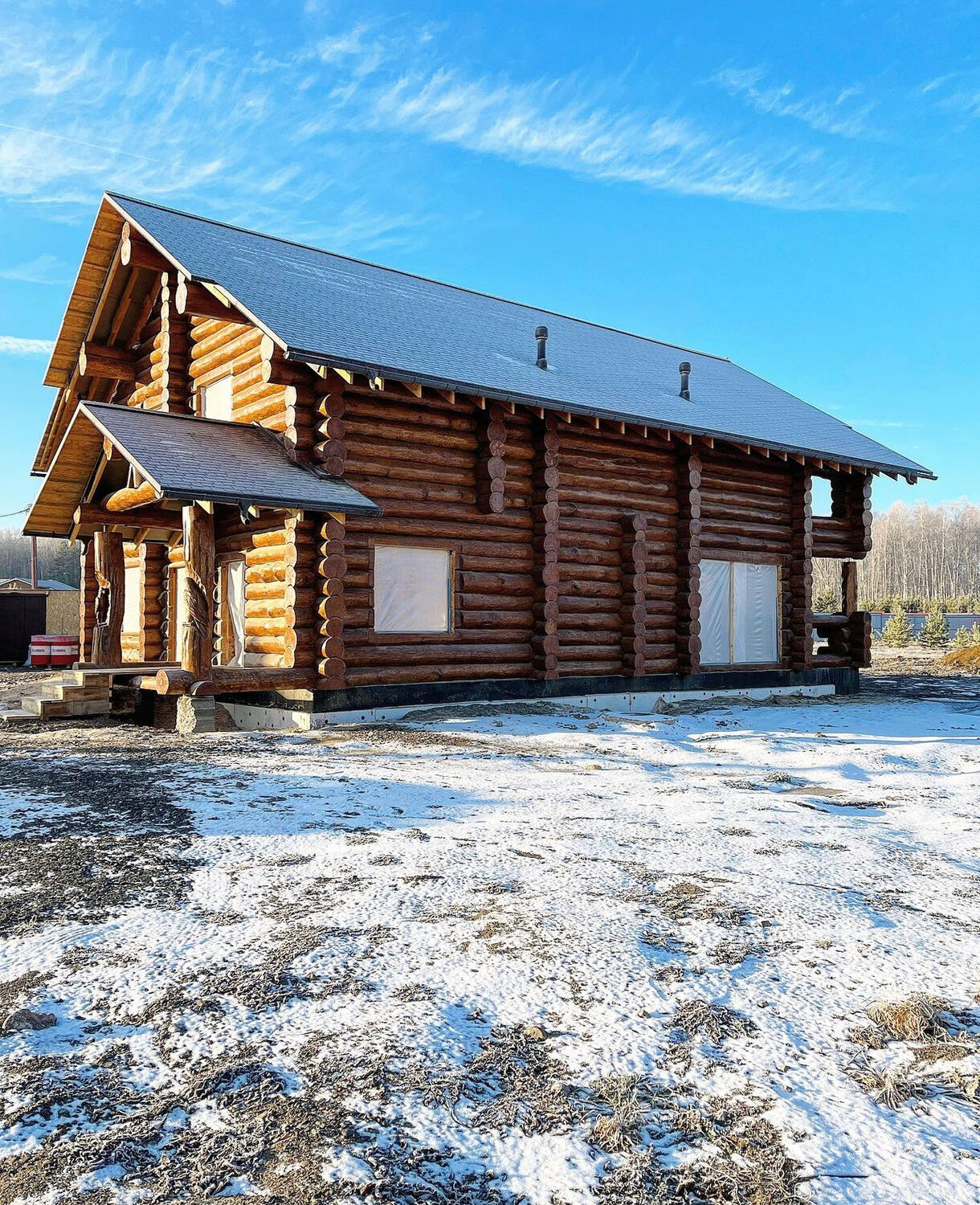 сибирская деревенская баня, сибирская баня, дом, сруб дома, дом с баней