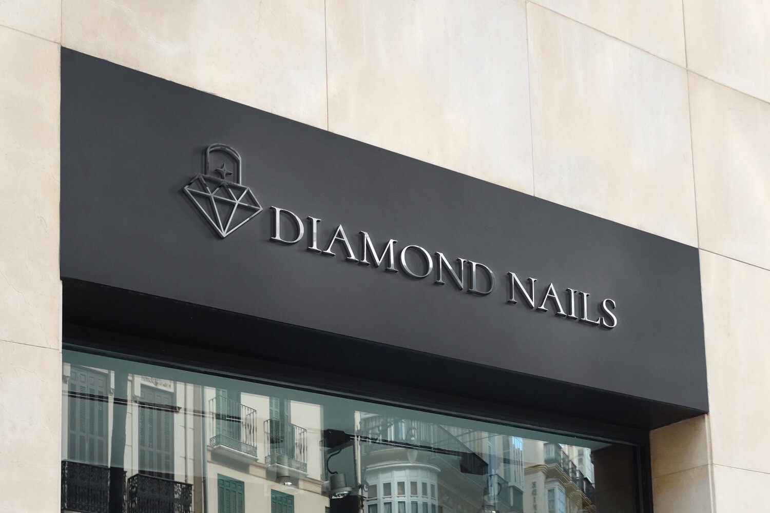 фасадная вывеска с логотипом, парфюмерия, diamond hotel baku, салон красоты, гостиница центральная барнаул