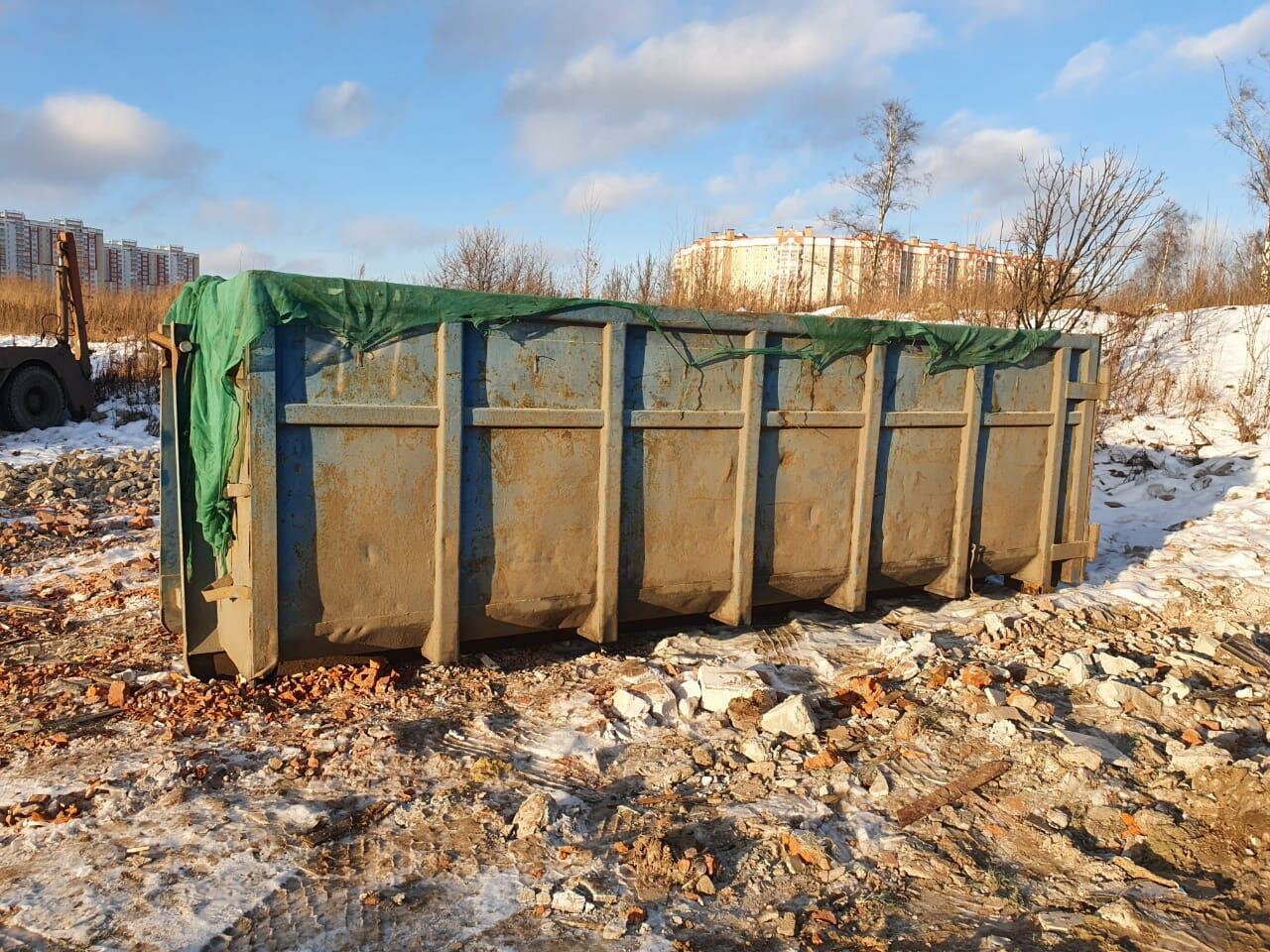 мусорный контейнер, пухто 20 кубов, контейнеры, большой мусорный контейнер, контейнеры пухто