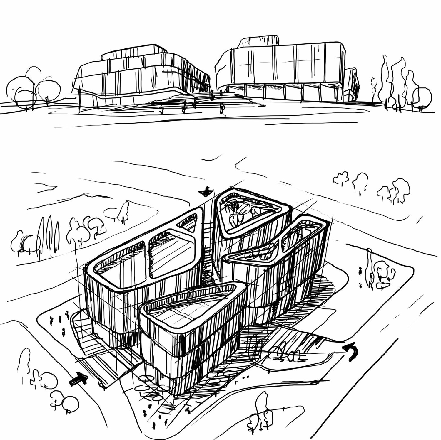 архитектура наброски, архитектурные эскизы, здание, architecture drawing, архитектура рисунок