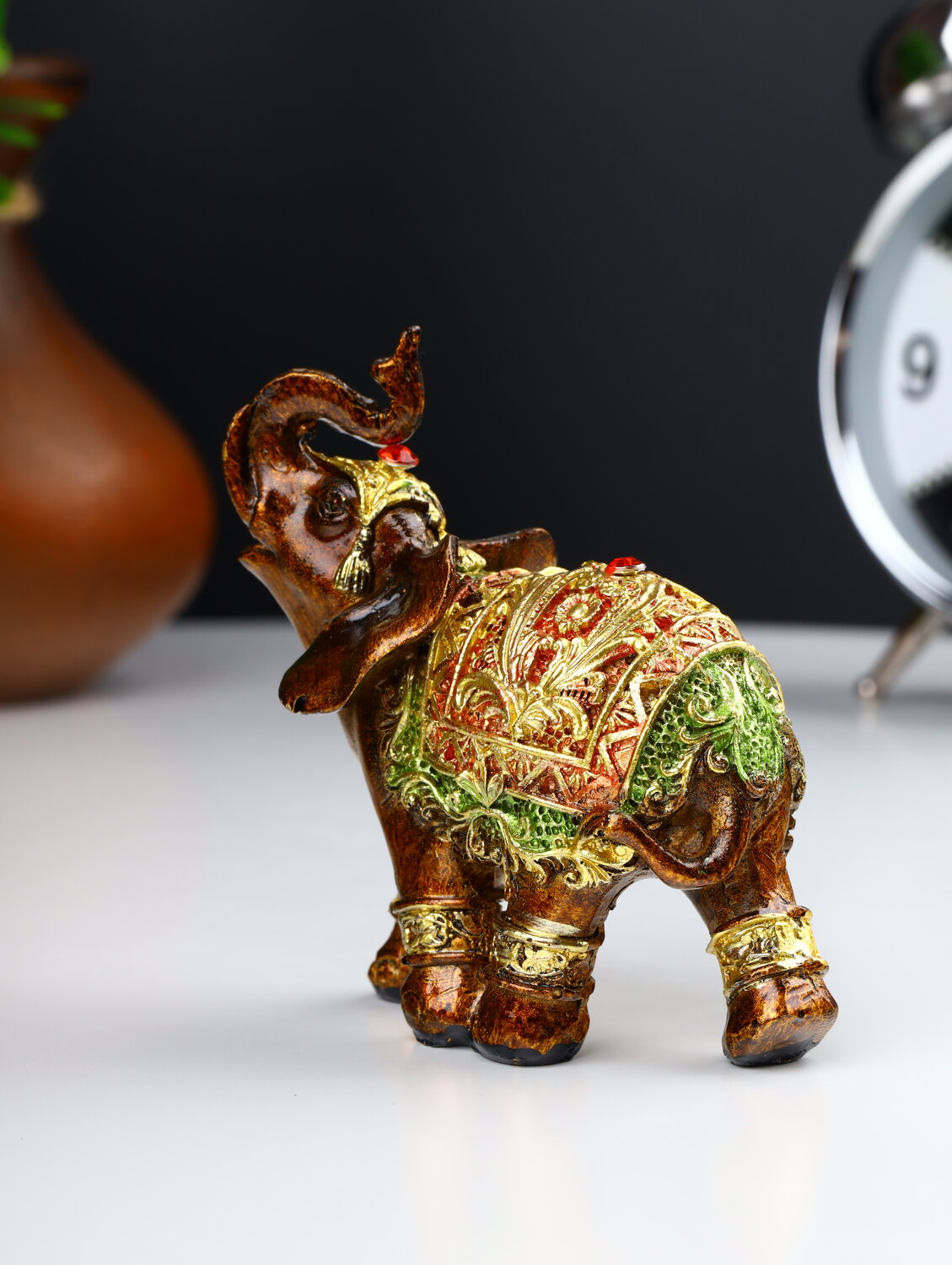 фигурка слон, слон, карамельный слон, статуэтка слон, слон классический бронзовый 26 см