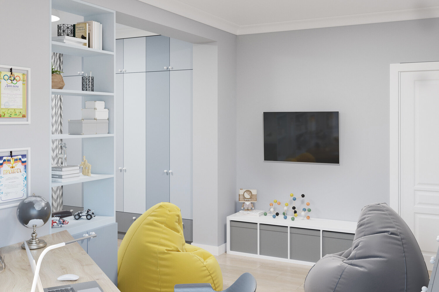 детская в современном стиле, интерьер детской, стильная детская комната, современная детская комната, дизайн детской комнаты