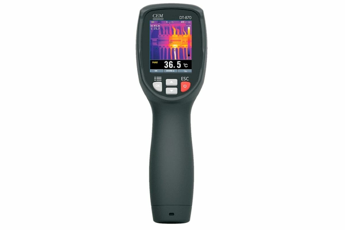тепловизор сем dt-870 482513, dt-870y тепловизор, тепловизор cem dt-870, пирометр (бесконтактный термометр) laserliner thermospot xp, пирометр (бесконтактный термометр) cem dt-820