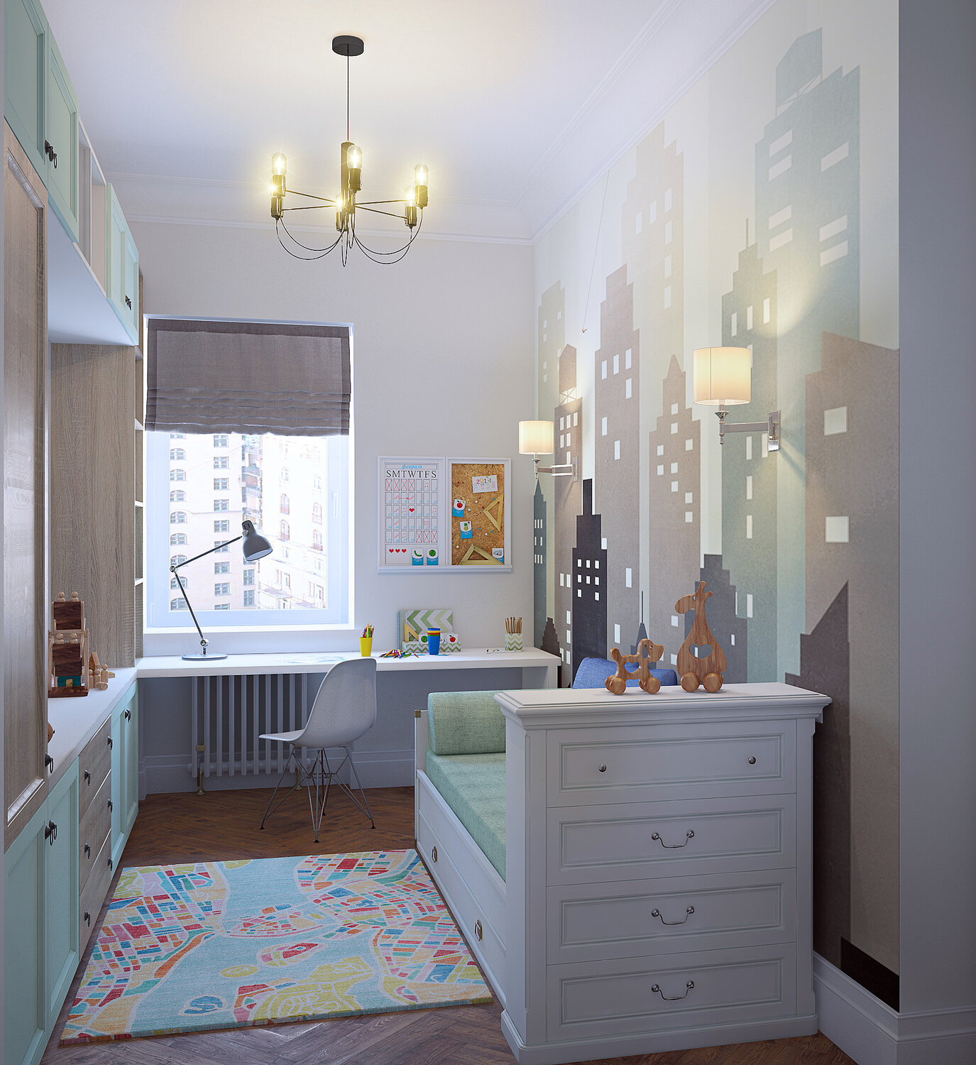 детская комната, интерьер детской комнаты, интерьер детской, комод для детской комнаты, комод хемнэс