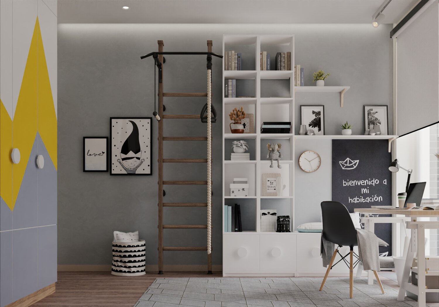 шкаф стеллаж скандинавский стиль школьник, икеа valje стеллаж, лерберг ikea стеллаж, скандинавский интерьер, кабинет в скандинавском стиле