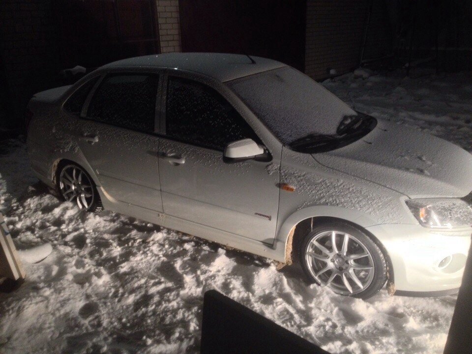 lada granta, lada гранта, гранта спорт 716 зима, гранта, белая лада гранта