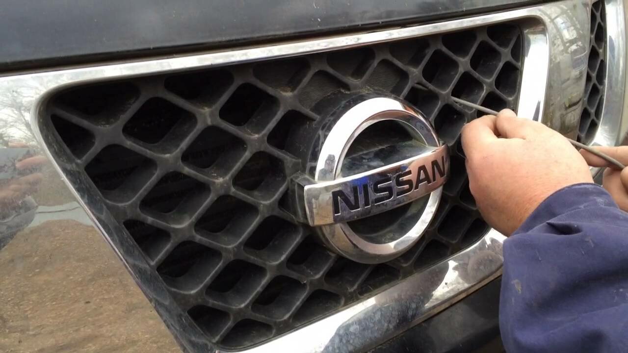 автомобиль, nissan, авто, эмблемы иномарок, камера переднего вида