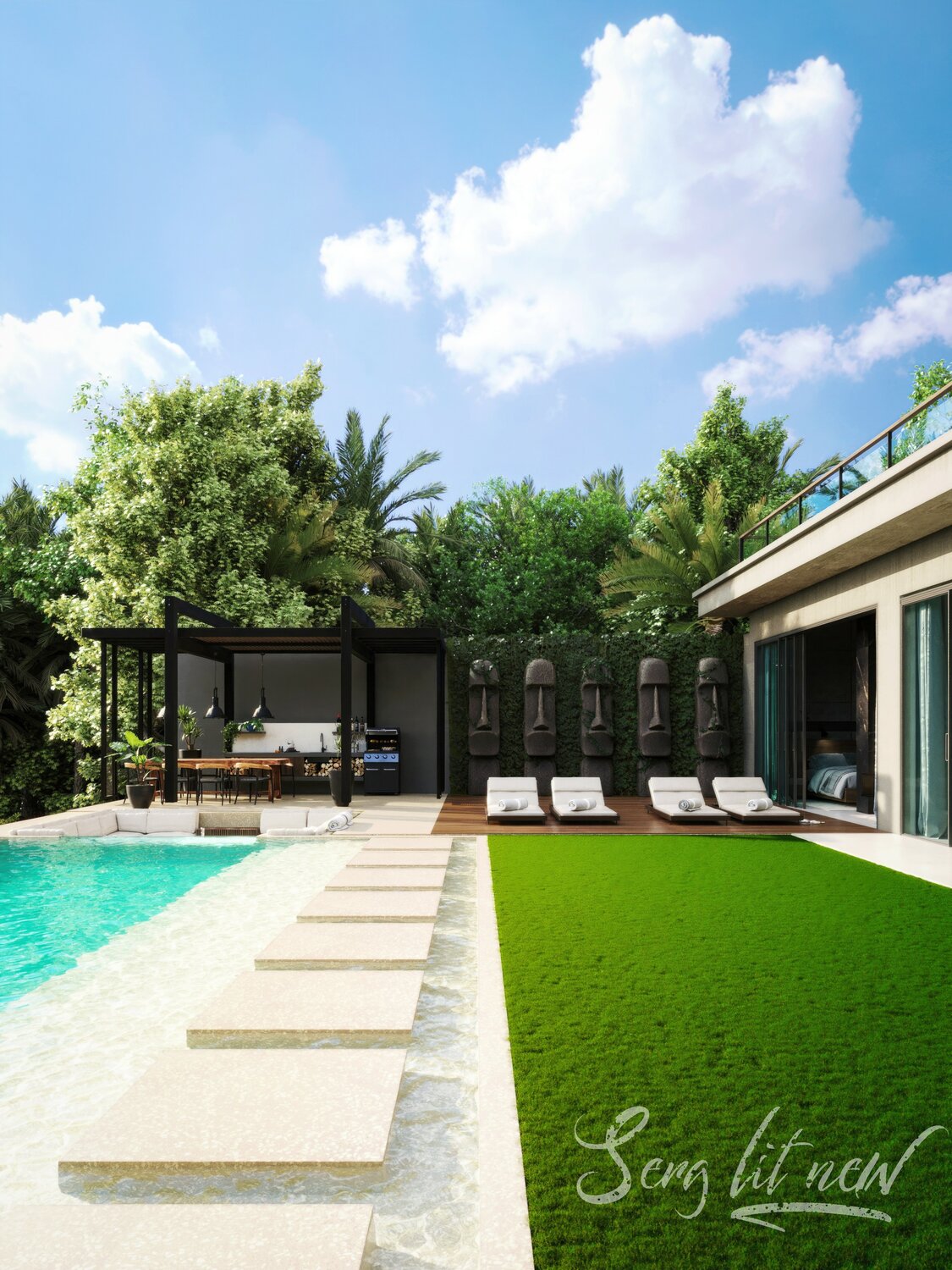 бассейн дизайн, дом бассейн, дом, дом вилла, вилла