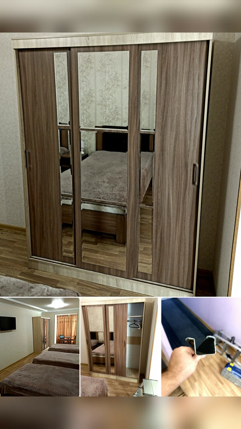 шкаф купе рв мебель кааппи 9, шкаф купе стандарт, шкаф купе, мебель шкаф купе, трехдверный шкаф купе