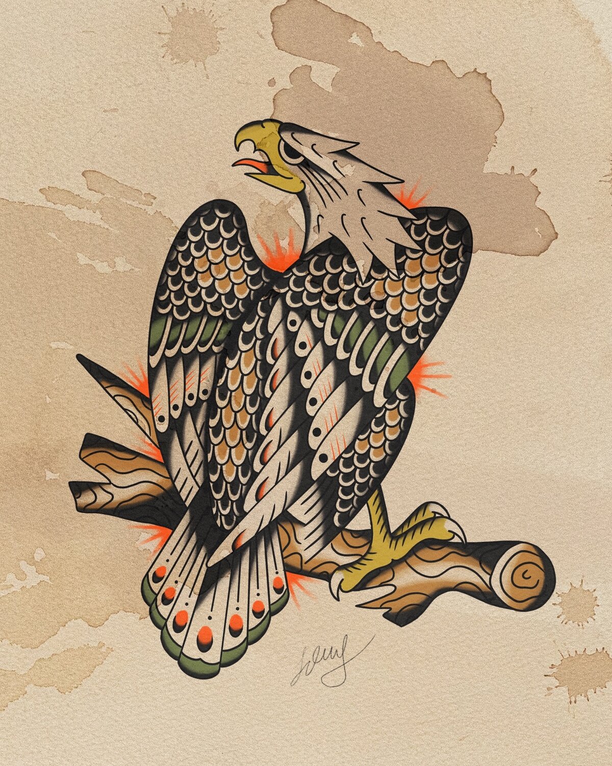 орел олд скул, олдскул эскизы, орел эскиз тату олдскул, traditional tattoo, олд скул