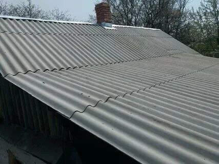 шифер на крыше, кровля из шифера, крыша из шифера, шиферная кровля для ангара, шиферная крыша