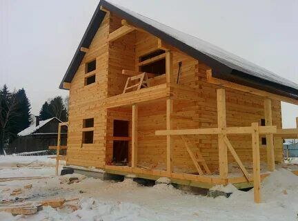 деревянный дом из бруса 150х150, дом из бруса, дом из бруса 150 х 150, строительство дома из бруса, дом из бруса под усадку